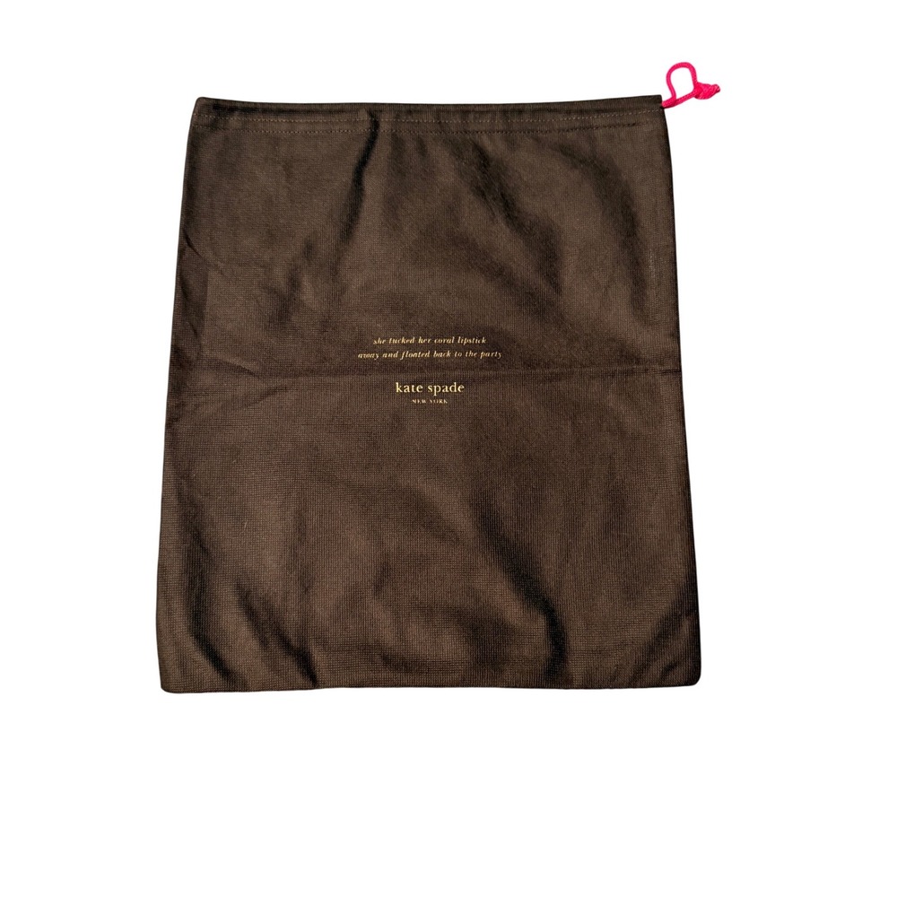 Kate Spade New York Brown Drawstring Dust Bag Pouch for‎ Handbags
